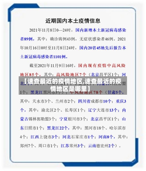 【速查最近的疫情地区,速查最近的疫情地区是哪里】