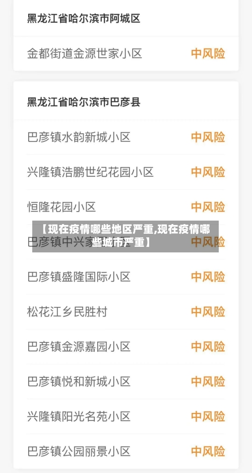 【现在疫情哪些地区严重,现在疫情哪些城市严重】