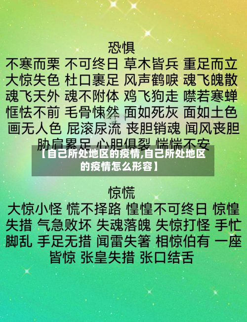 【自己所处地区的疫情,自己所处地区的疫情怎么形容】