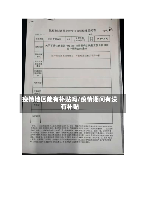 疫情地区能有补贴吗/疫情期间有没有补贴-第2张图片