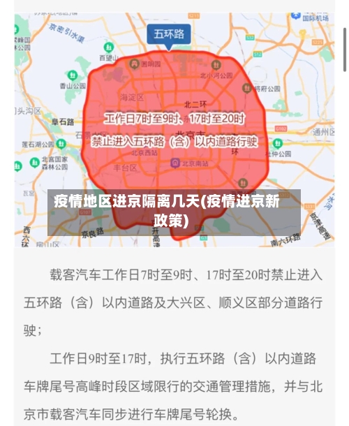 疫情地区进京隔离几天(疫情进京新政策)