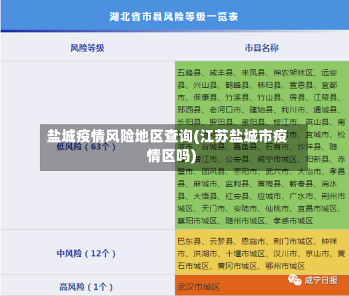 盐城疫情风险地区查询(江苏盐城市疫情区吗)