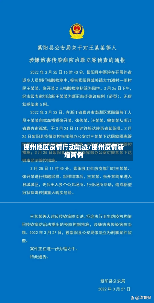 锦州地区疫情行动轨迹/锦州疫情新增两例