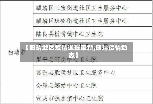 【曲靖地区疫情通报最新,曲靖疫情动态】