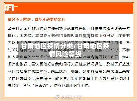 甘肃地区疫情分类/甘肃地区疫情风险等级