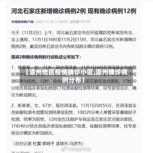【温州地区疫情确诊小区,温州确诊病例分布】-第2张图片