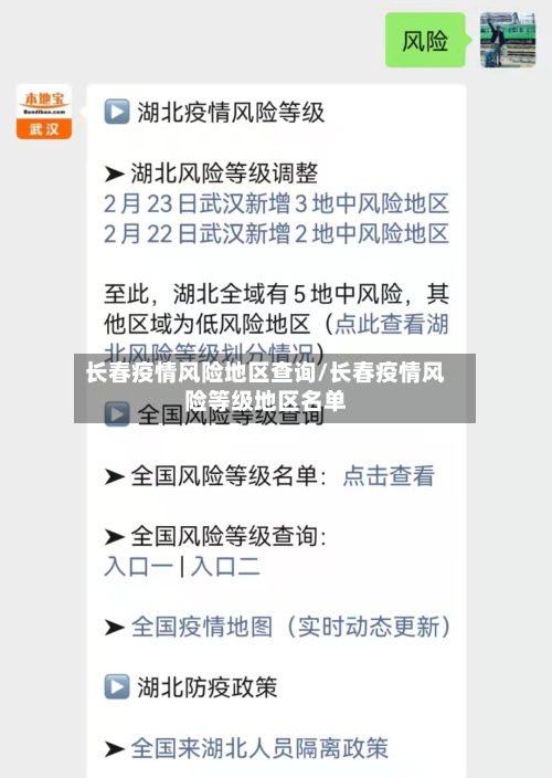 长春疫情风险地区查询/长春疫情风险等级地区名单-第2张图片