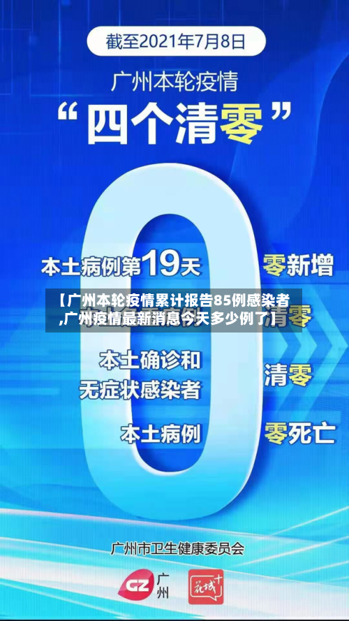 【广州本轮疫情累计报告85例感染者,广州疫情最新消息今天多少例了】