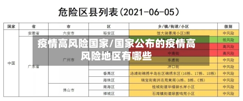 疫情高风险国家/国家公布的疫情高风险地区有哪些-第3张图片