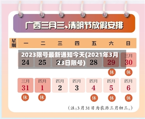 2023限号最新通知今天(2021年3月23日限号)-第2张图片