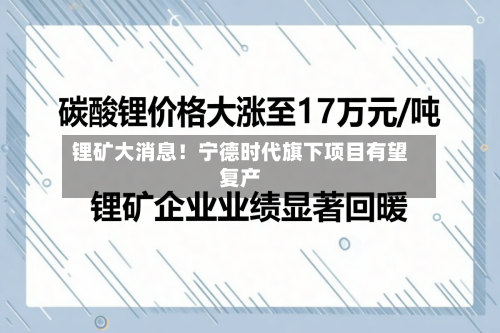 锂矿大消息！宁德时代旗下项目有望复产-第1张图片