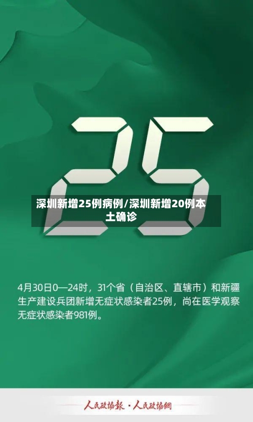 深圳新增25例病例/深圳新增20例本土确诊