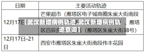 【武汉新增病例轨迹,武汉新增病例轨迹查询】-第2张图片