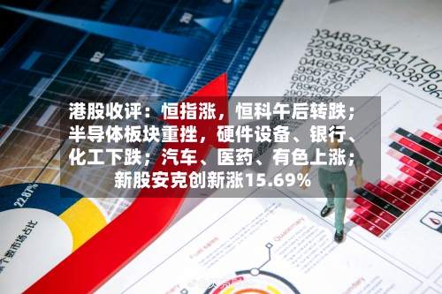 港股收评：恒指涨	，恒科午后转跌；半导体板块重挫，硬件设备	、银行、化工下跌；汽车、医药	、有色上涨；新股安克创新涨15.69%-第2张图片