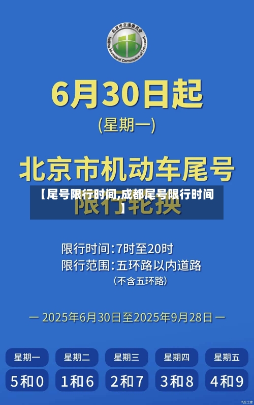【尾号限行时间,成都尾号限行时间】