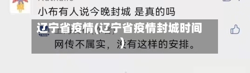 辽宁省疫情(辽宁省疫情封城时间)