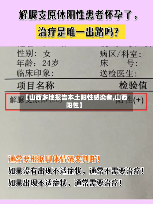 【山西多地报告本土阳性感染者,山西 阳性】