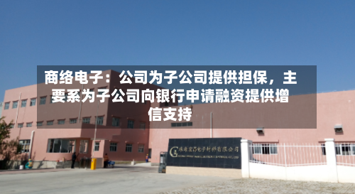 商络电子：公司为子公司提供担保，主要系为子公司向银行申请融资提供增信支持-第1张图片