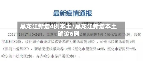 黑龙江新增4例本土/黑龙江新增本土确诊6例
