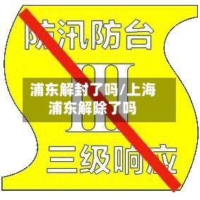 浦东解封了吗/上海浦东解除了吗
