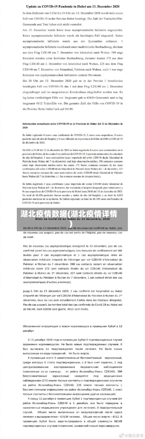 湖北疫情数据(湖北疫情详情)