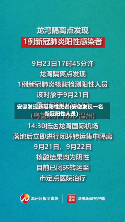 安徽发现新冠阳性患者(安徽发现一名新冠阳性人员)