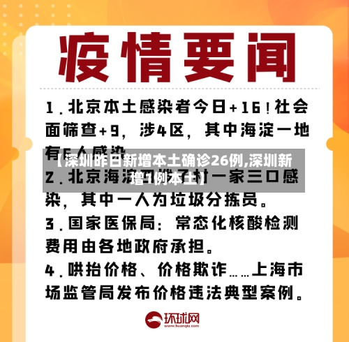 【深圳昨日新增本土确诊26例,深圳新增1例本土】