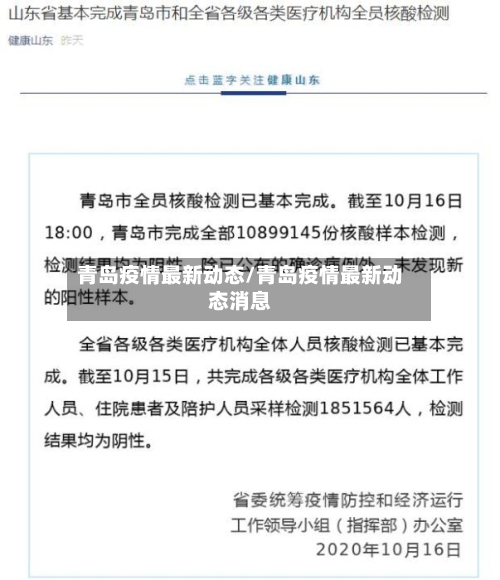 青岛疫情最新动态/青岛疫情最新动态消息-第2张图片