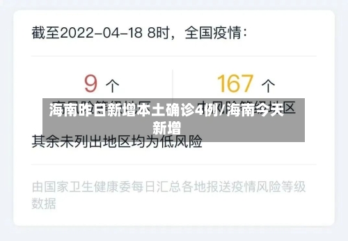海南昨日新增本土确诊4例/海南今天新增-第3张图片