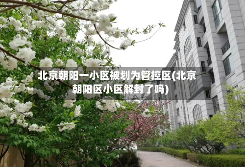 北京朝阳一小区被划为管控区(北京朝阳区小区解封了吗)