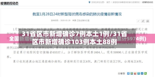 31省区市新增确诊7例本土1例/31省区市新增确诊103例本土88例-第3张图片