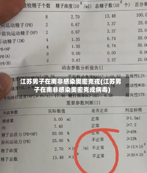 江苏男子在南非感染奥密克戎(江苏男子在南非感染奥密克戎病毒)-第2张图片