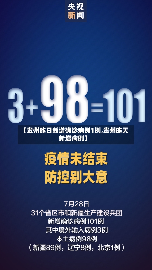 【贵州昨日新增确诊病例1例,贵州昨天新增病例】